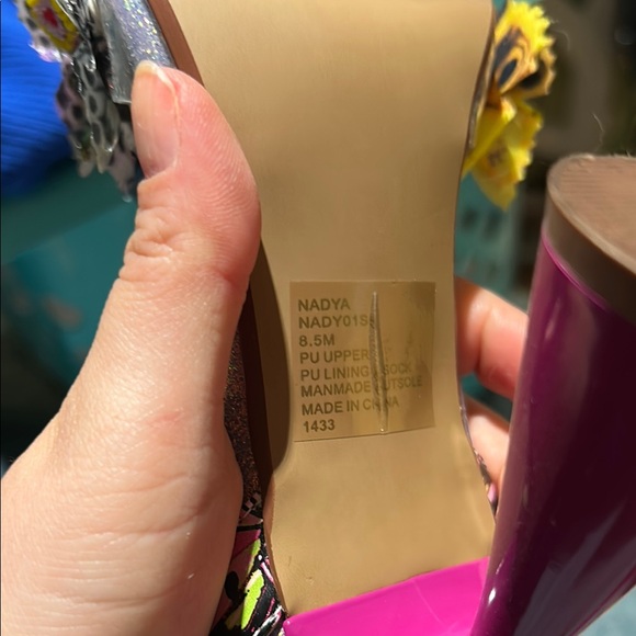 Betsey Johnson Women's Multicolor Butterfly Heels - Picture 3 of 9